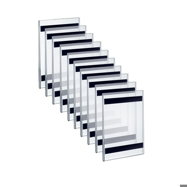 Clear Acrylic 4'' x 6'' Magnetic U-Frame, 10PK